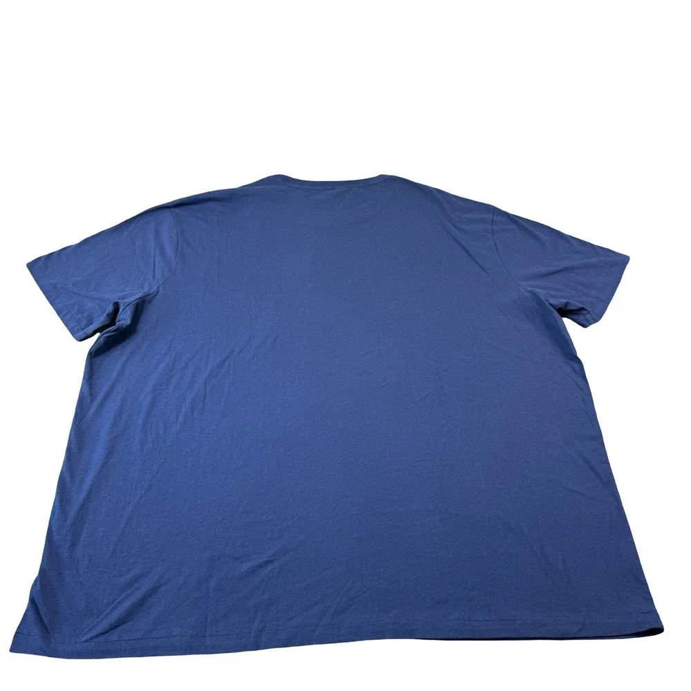 Polo Ralph Lauren Blue Script Spellout Cotton Mens S/S T Shirt Size 4XLB NWT